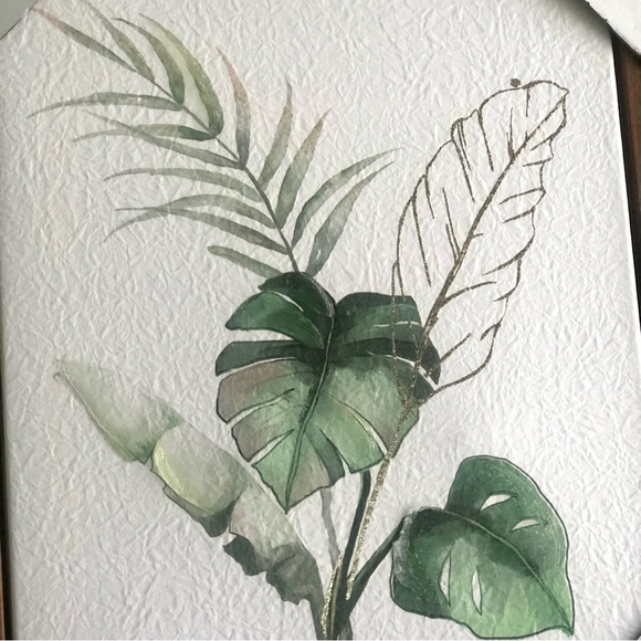 NEW! Tropical Monstera Palm Leaf Watercolor Paper Print - Picture 2 of 6
